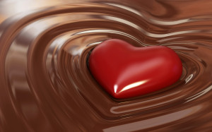 Un cuore nel cioccolato